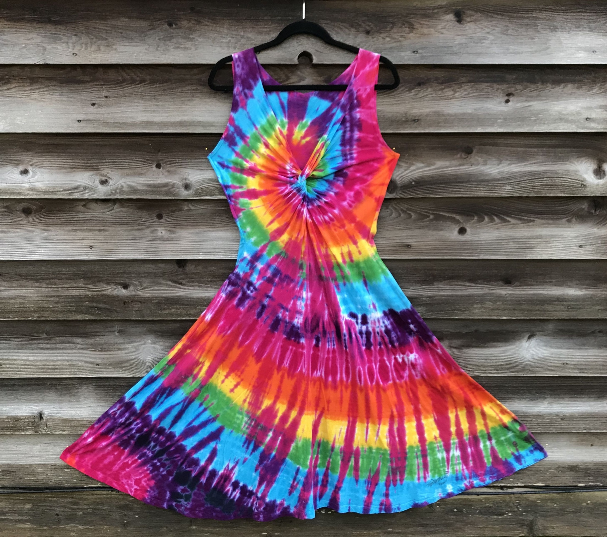 Rainbow and Rose Twisted Sis Midi Tank Dress